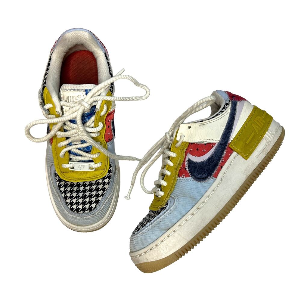 Nike Air Force 1 Shadow Patchwork Sail Blue Sneakers 5 - Picture 1 of 6